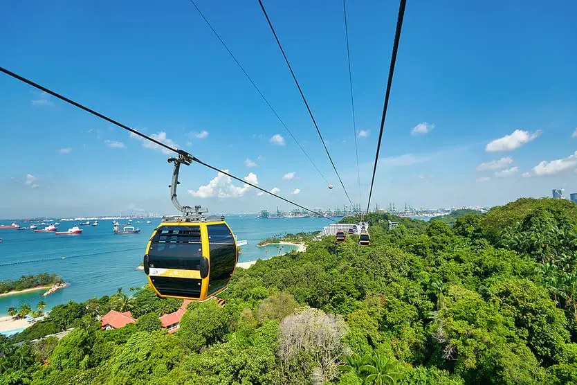 cable car in Sentosa Singapore