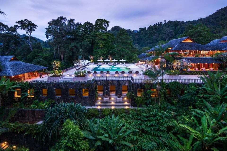 best hotels malaysia beach resorts Datai from above