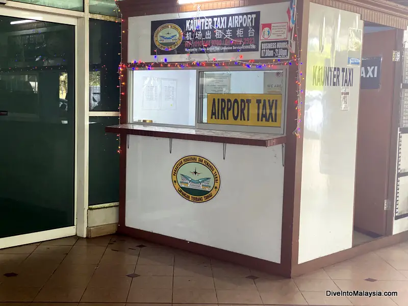Coupon taxi stand at Tawau Airport