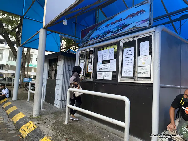 Trans Malaya Ticket office at Jalan Pekeliling bus station KL