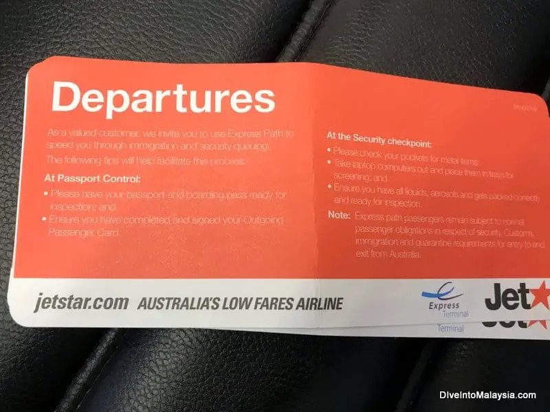 Jetstar business class express pass