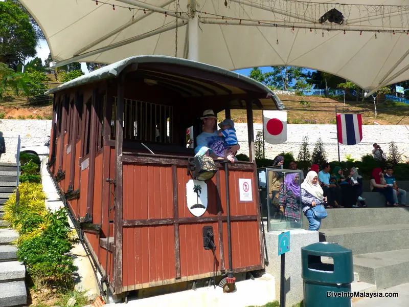 Old wooden carriage from the original railway Penang Hill