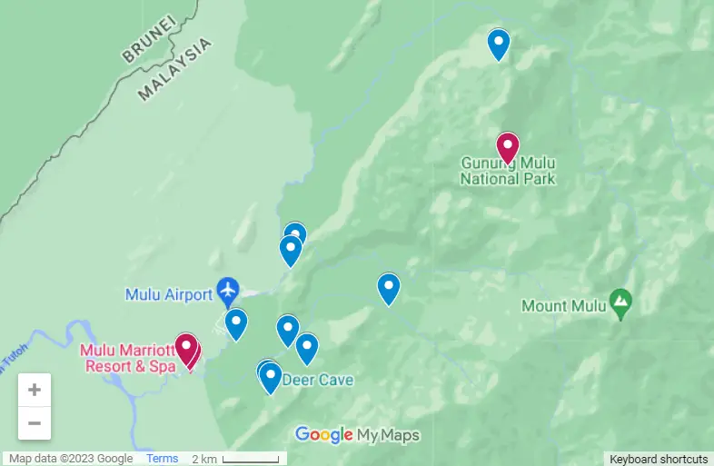 Gunung Mulu National Park map