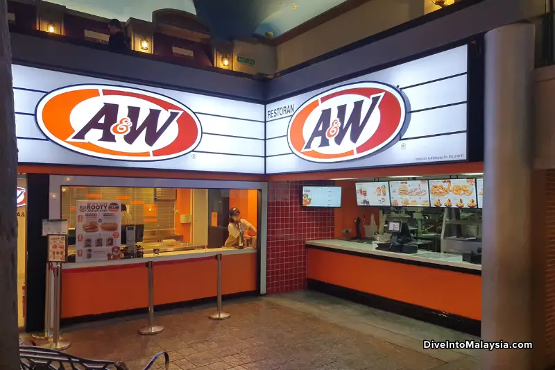 KidZania Kuala Lumpur A&W fastfood restaurant