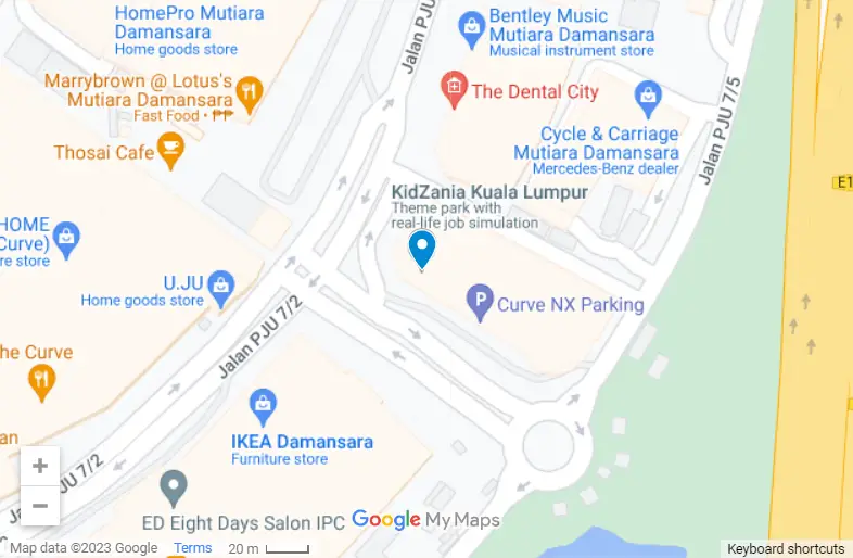 KidZania Kuala Lumpur map