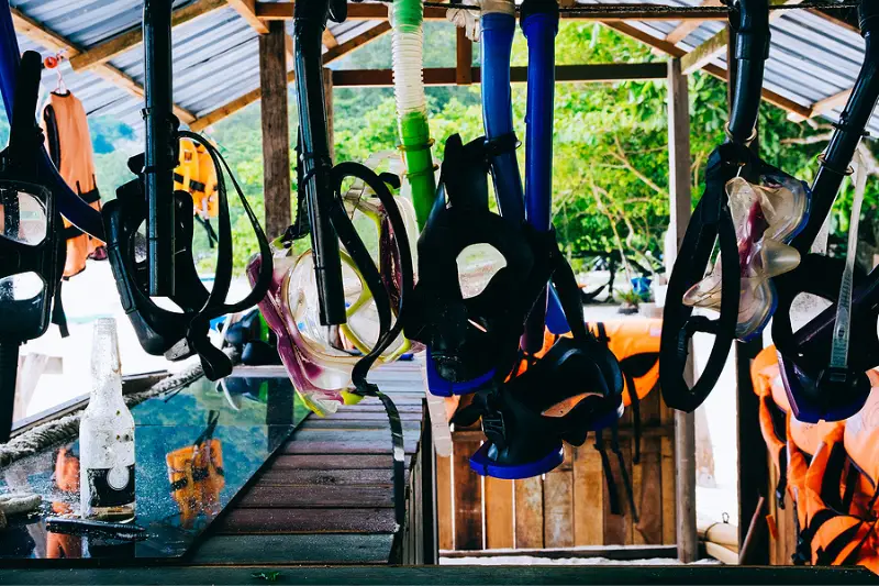 snorkeling goggles pangkor island