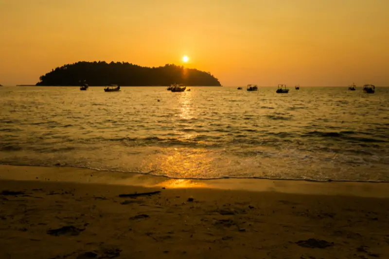 sunset coral beach pangkor island