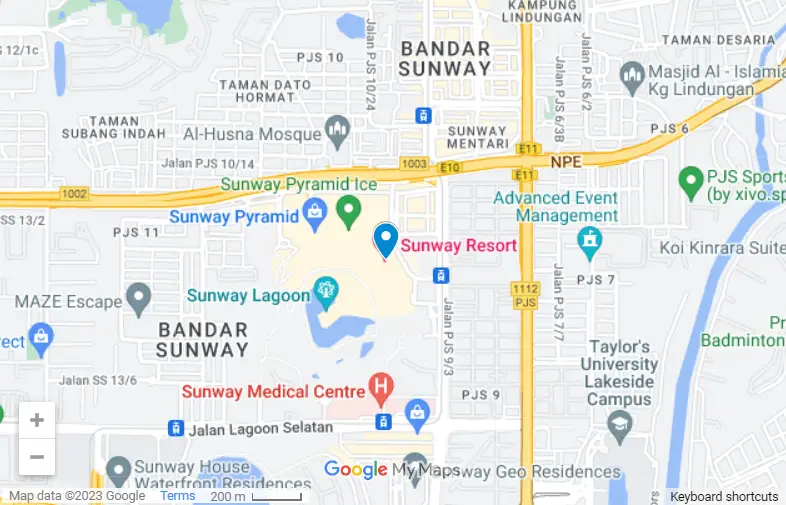 Sunway Resort Hotel & Spa map